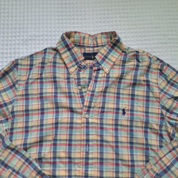 Ralph Lauren Yellow Oxford Button Down Shirt - Picture 2 of 6